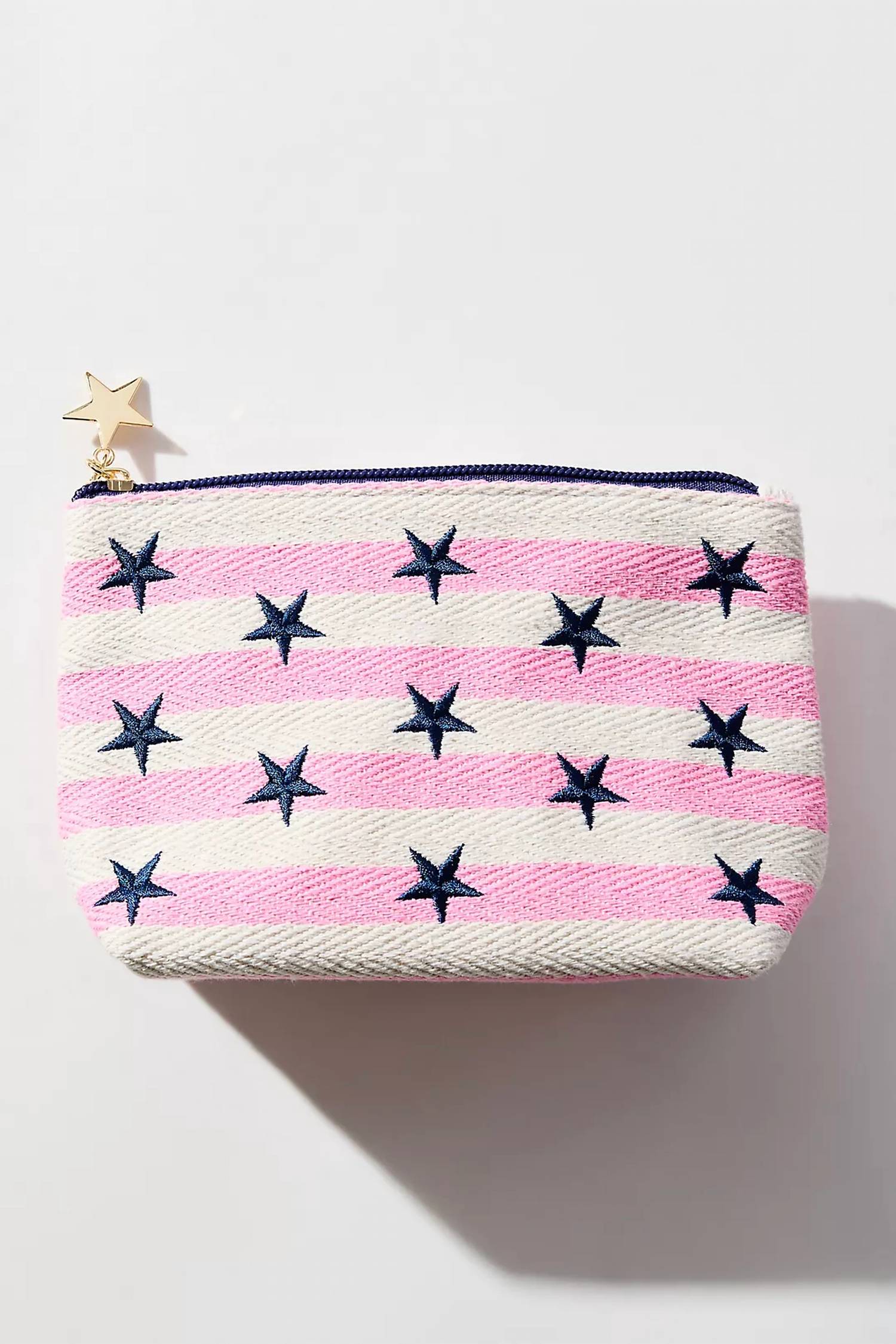 Shiraleah Morgan Stars Small Zip Pouch in pink - women's bag - view 4