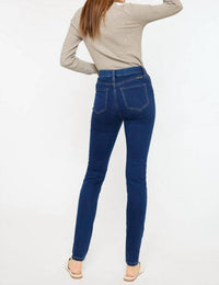 KanCan High Rise Super Skinny Jeans in dark wash - women's jeans - detail view