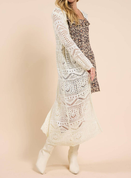 Sadie & Sage - Las Palmas Intricate Long Knit Cardigan
