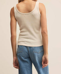 Z Supply Starling Mini Thermal Tank Top in crystal - women's tank top - alternate view