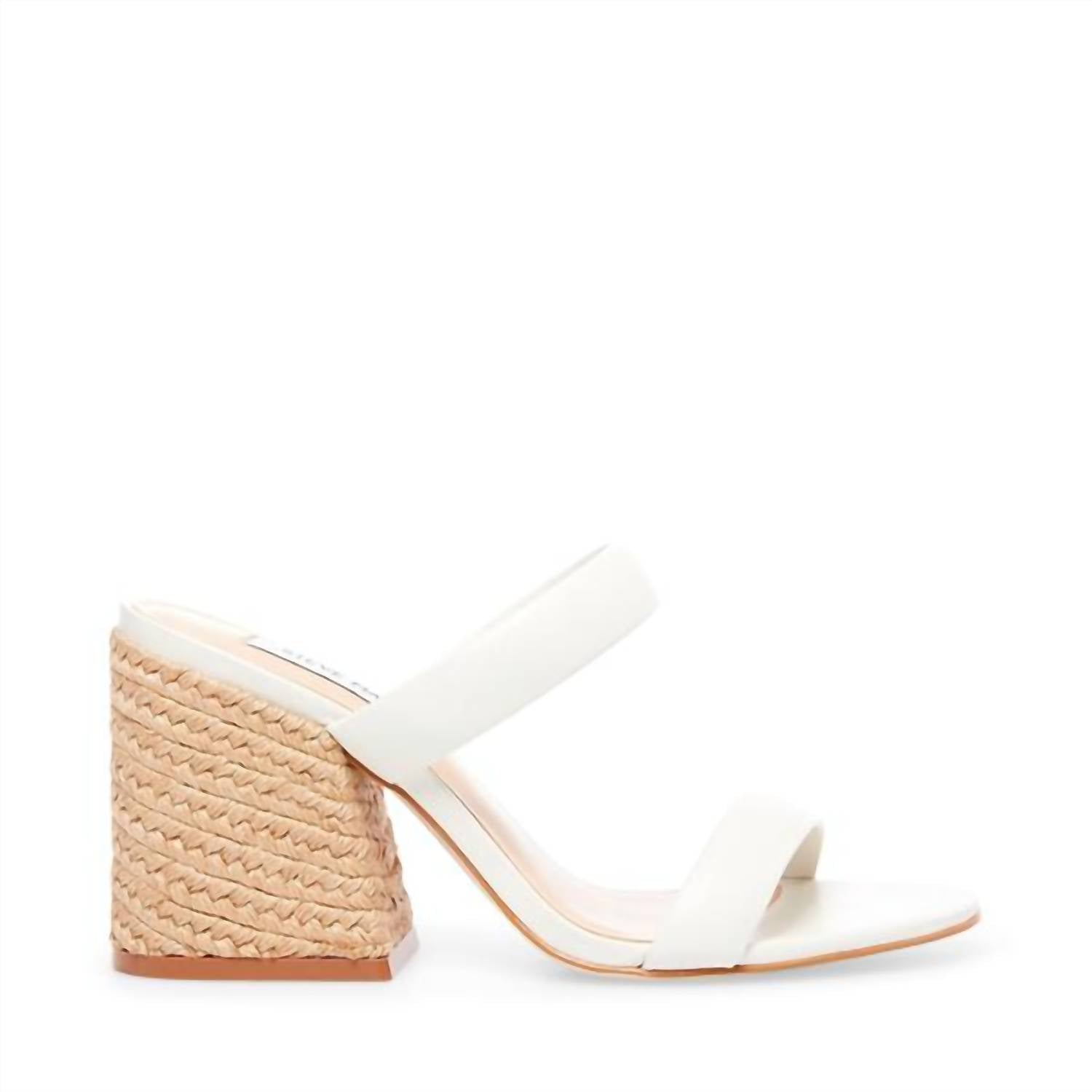 STEVE MADDEN Women's Marcella Heel in white - women's heels - alternate view