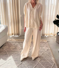 House Of Dagmar - Rouched V-neck Top