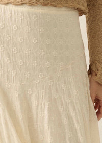 Promesa - Floral Embroidered Midi Skirt