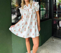 Karlie - Floral Embroidered Dress