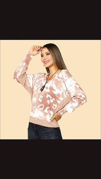 V Neck Leopard Print Sweater