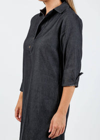 Hinson Wu - Women's Aileen Three Quarter Sleeve Denim Dress