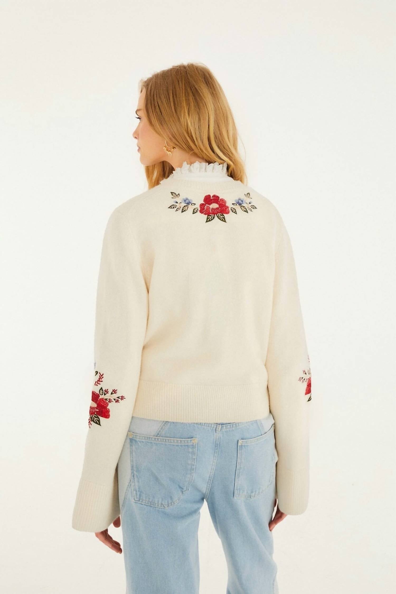 Farm Rio - Flowers Embroidered Cardigan