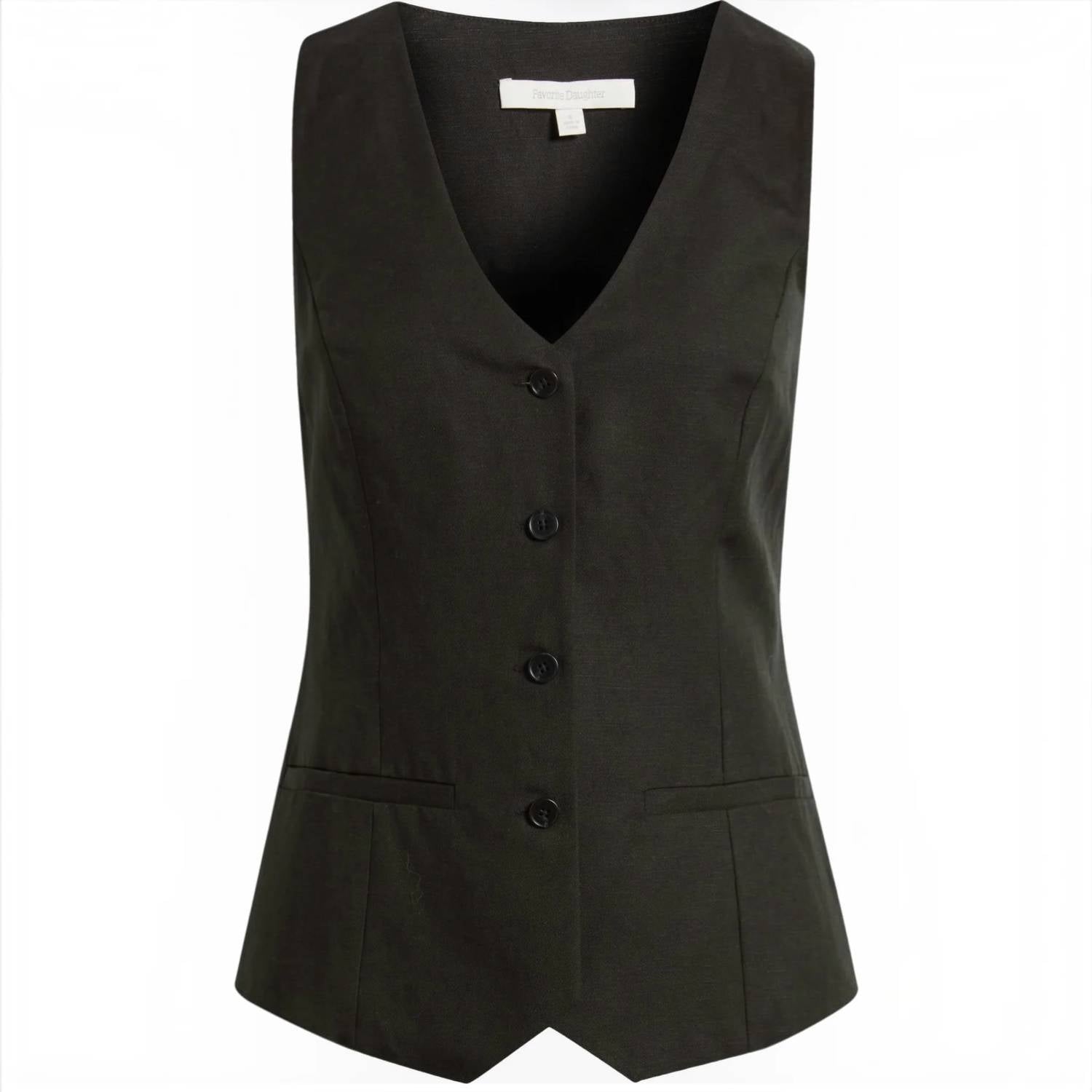 Favorite Daughter - The Jones Linen-blend Vest