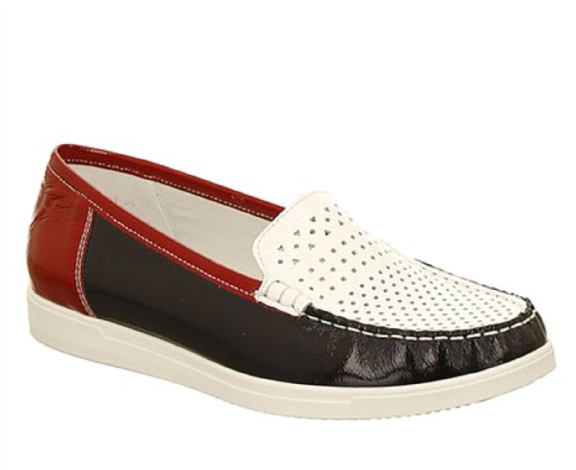 Ara Women's Mariah Loafer in red white blue - women's flats