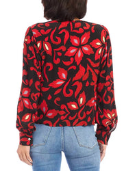 Karen Kane - Printed Crossover Top
