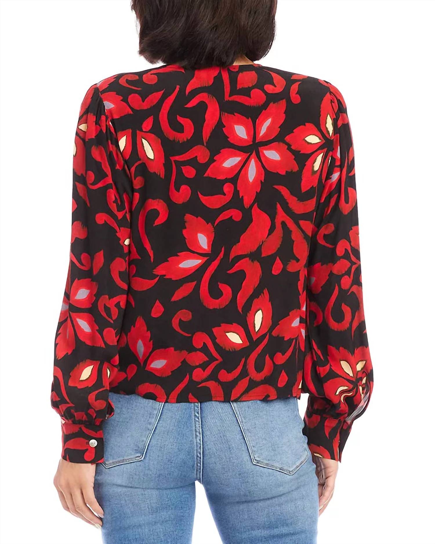 Karen Kane - Printed Crossover Top