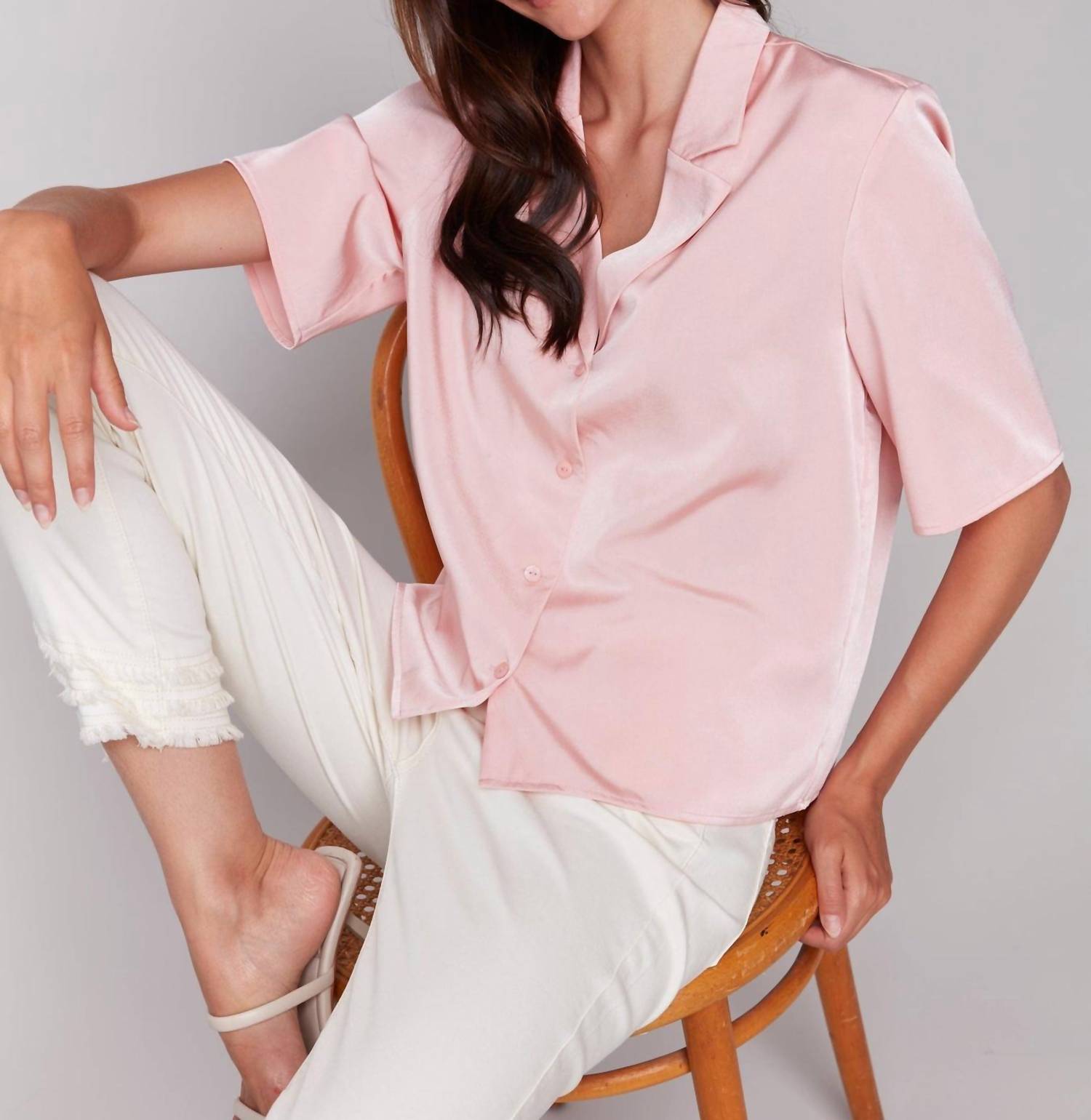 Charlie B - Satin Button Up Blouse