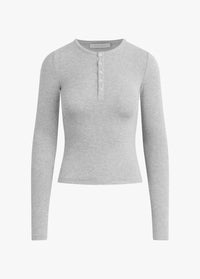 Favorite Daughter - Henley Ribbed Long Sleeve Shirt