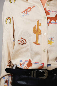 Blue B - She's Western Embroidered Shirt