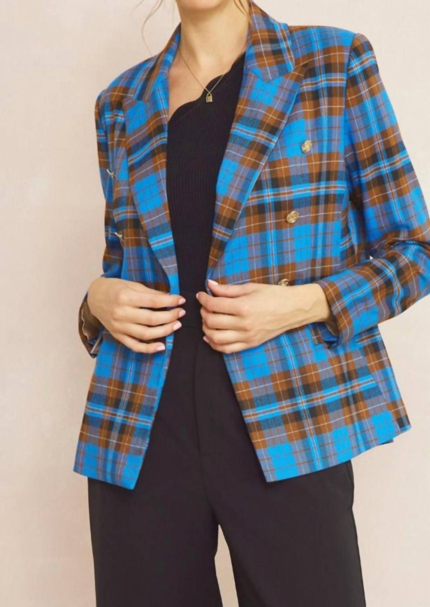 Entro - Val Plaid Blazer