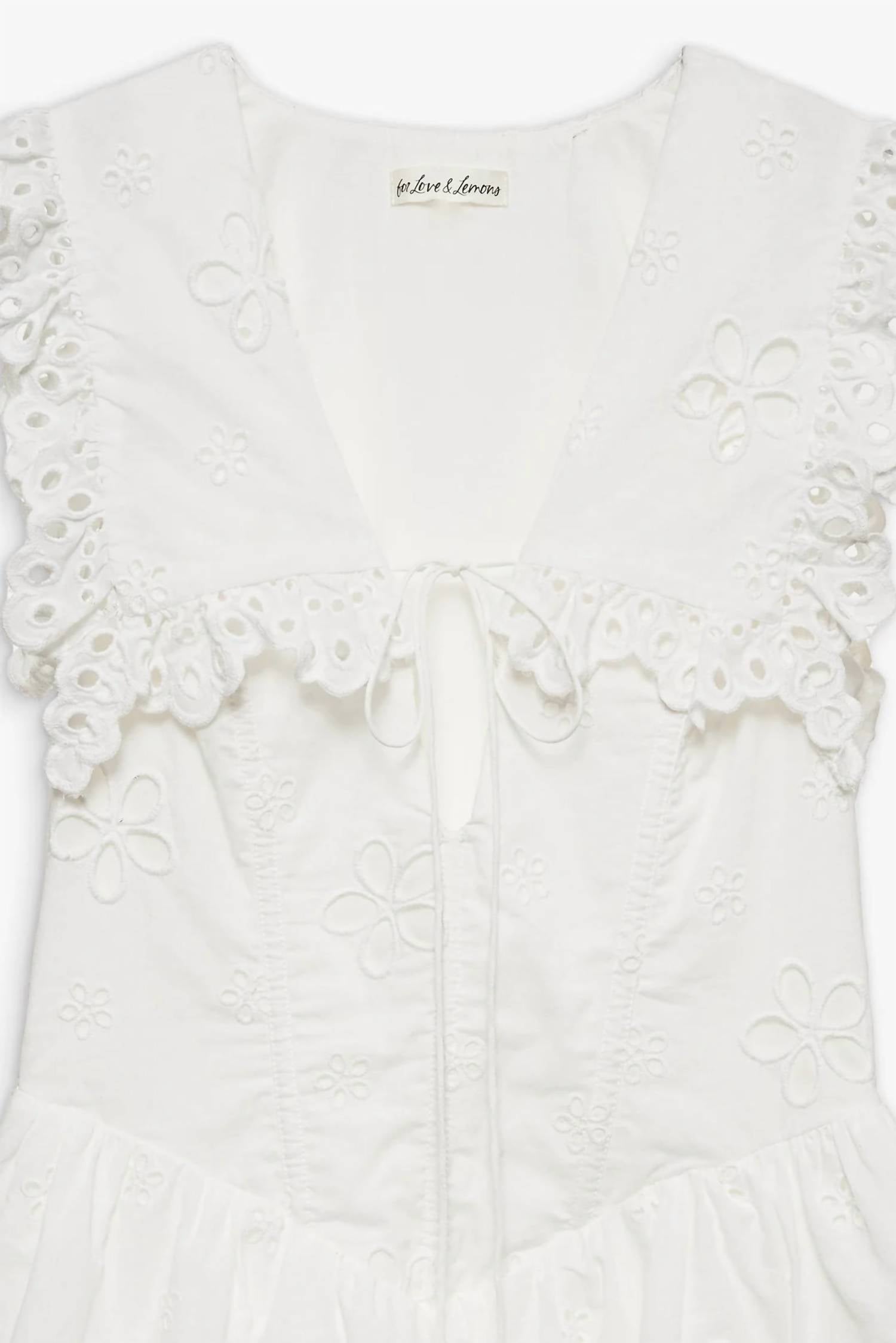 Lil Lemons By For Love And Lemons - Daisy Eyelet Mini Dress