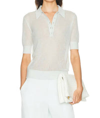 Twp - Open Stitch Slim Polo Top