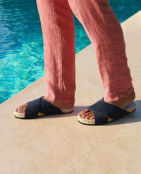 Manebi - Suede Crossed Bands Sandals Hamptons Espadrilles