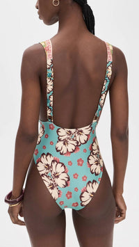 Agua Bendita - Ellis Plume Embellished One Piece