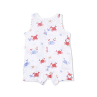 Angel Dear - Kids Crayon Crabs Muslin Sleeveless Shortie Romper