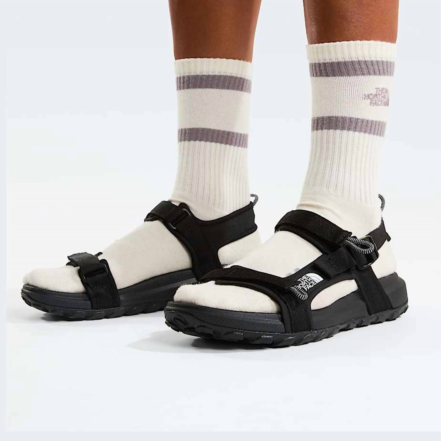THE NORTH FACE Women’s Explore Camp Sandals in black tnf black - women's sandal - detail view