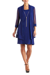 R&M Richards - Women's Two Piece Short Evening Jacket Dress