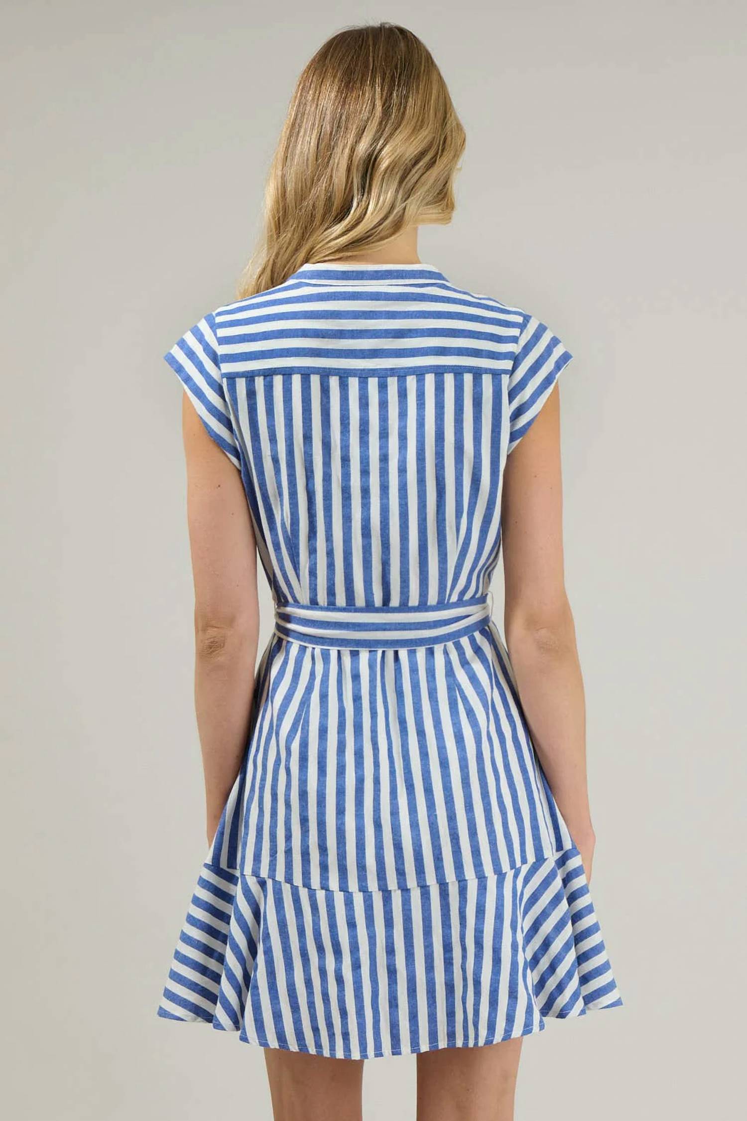 Sugarlips - Babette Striped Shirt Mini Dress