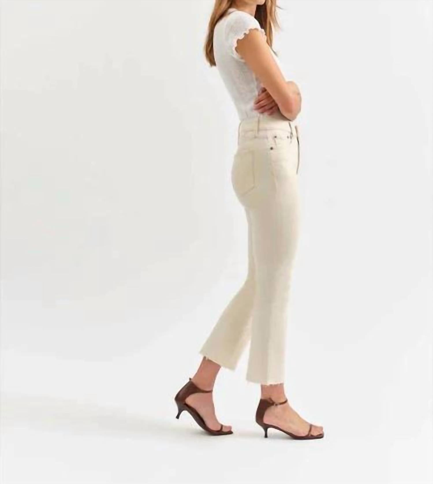 Daze - Shy Girl High Rise Crop Flare Jeans