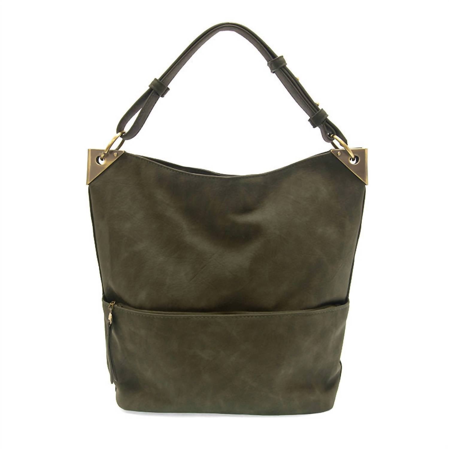 Joy Susan Women's Darcy Pocket Bucket Bag in olive - women's bag