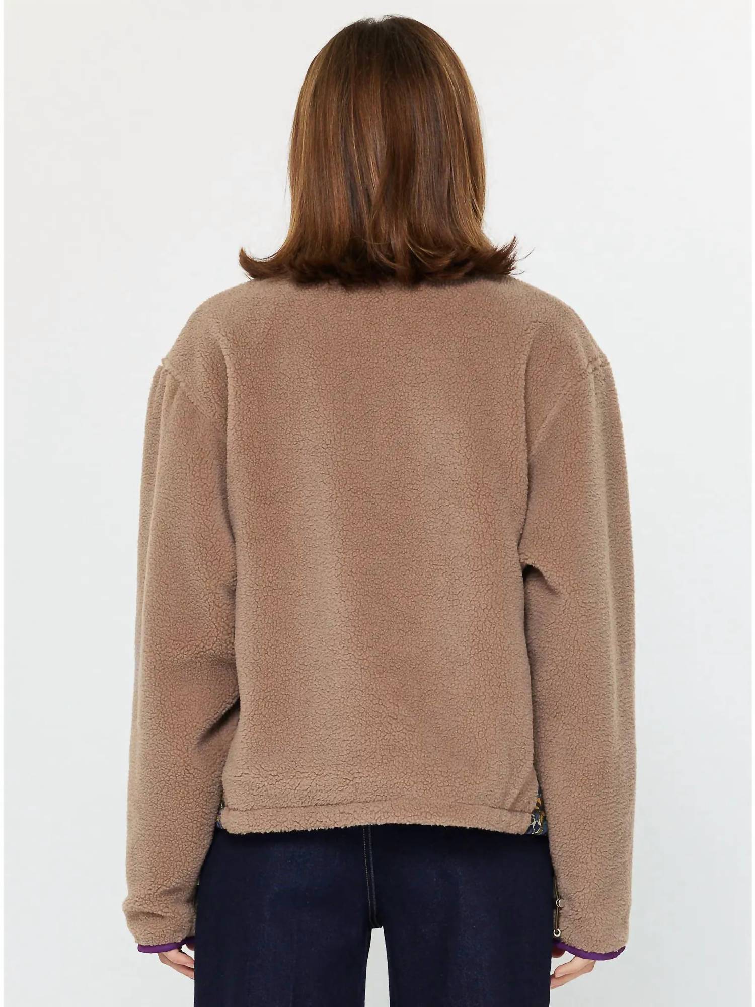 Current Air - Reversible Floral Sherpa Pullover