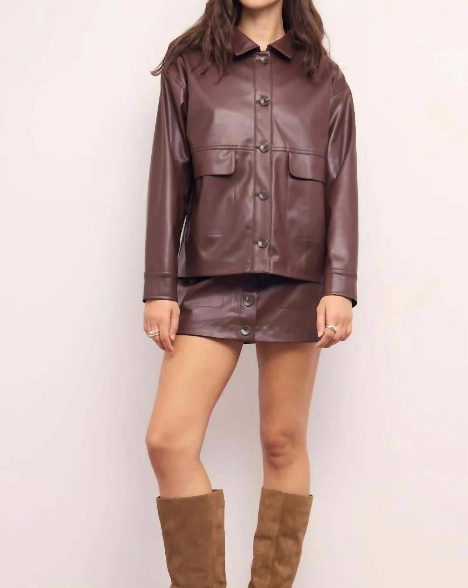 Minkpink - Sigrid Faux Leather Mini Skirt