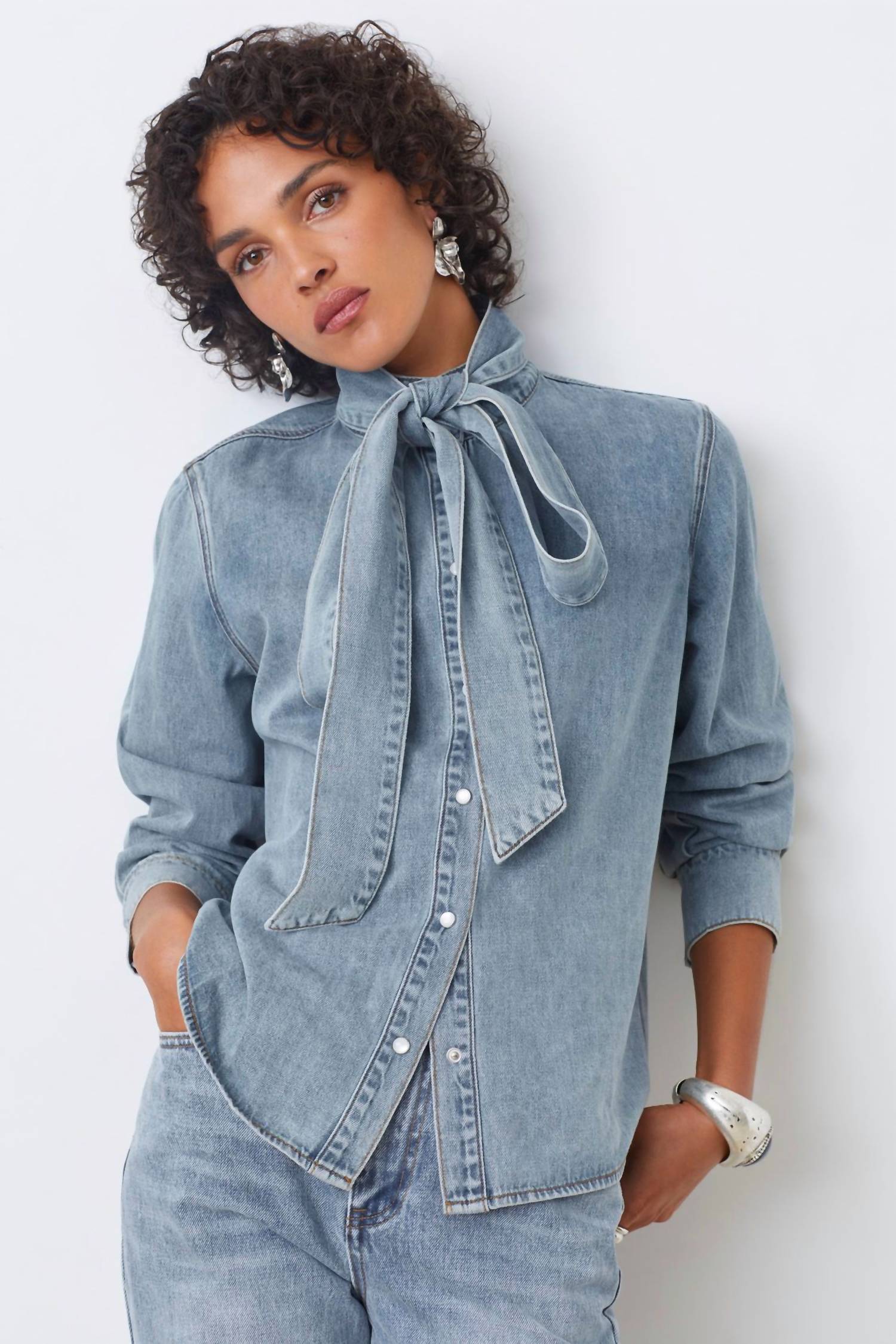 Suncoo - Laos Light Denim Blouse
