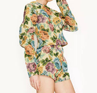 Line And Dot - Cambria Floral Zipper-front Jacket