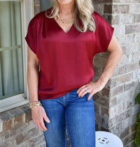 Naked Zebra - Julia Crinkle Satin Blouse