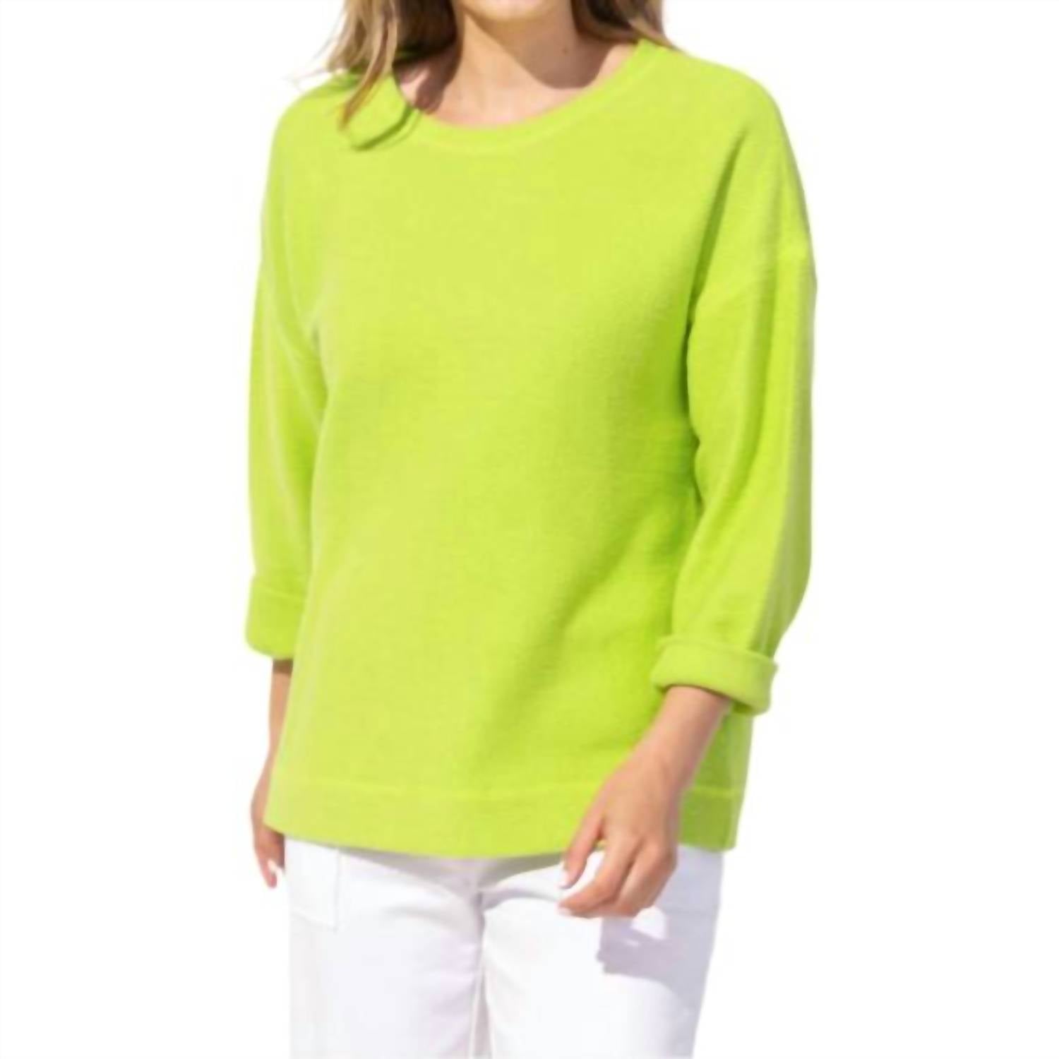 ESCAPE BY HABITAT Cool Breeze Terry Pullover in daiquiri - women's sweater