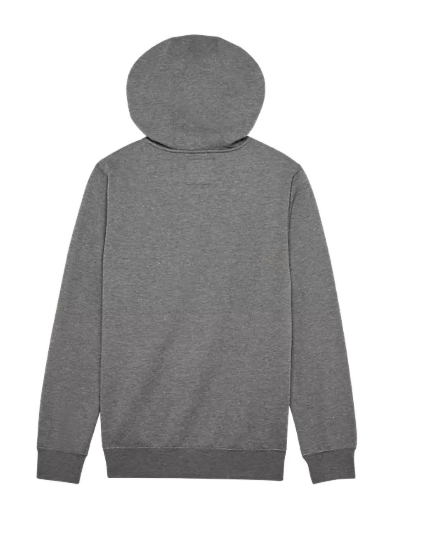 Fox Racing Men's Non Stop Hoodie in heather graphite grey - men's shirt - detail view