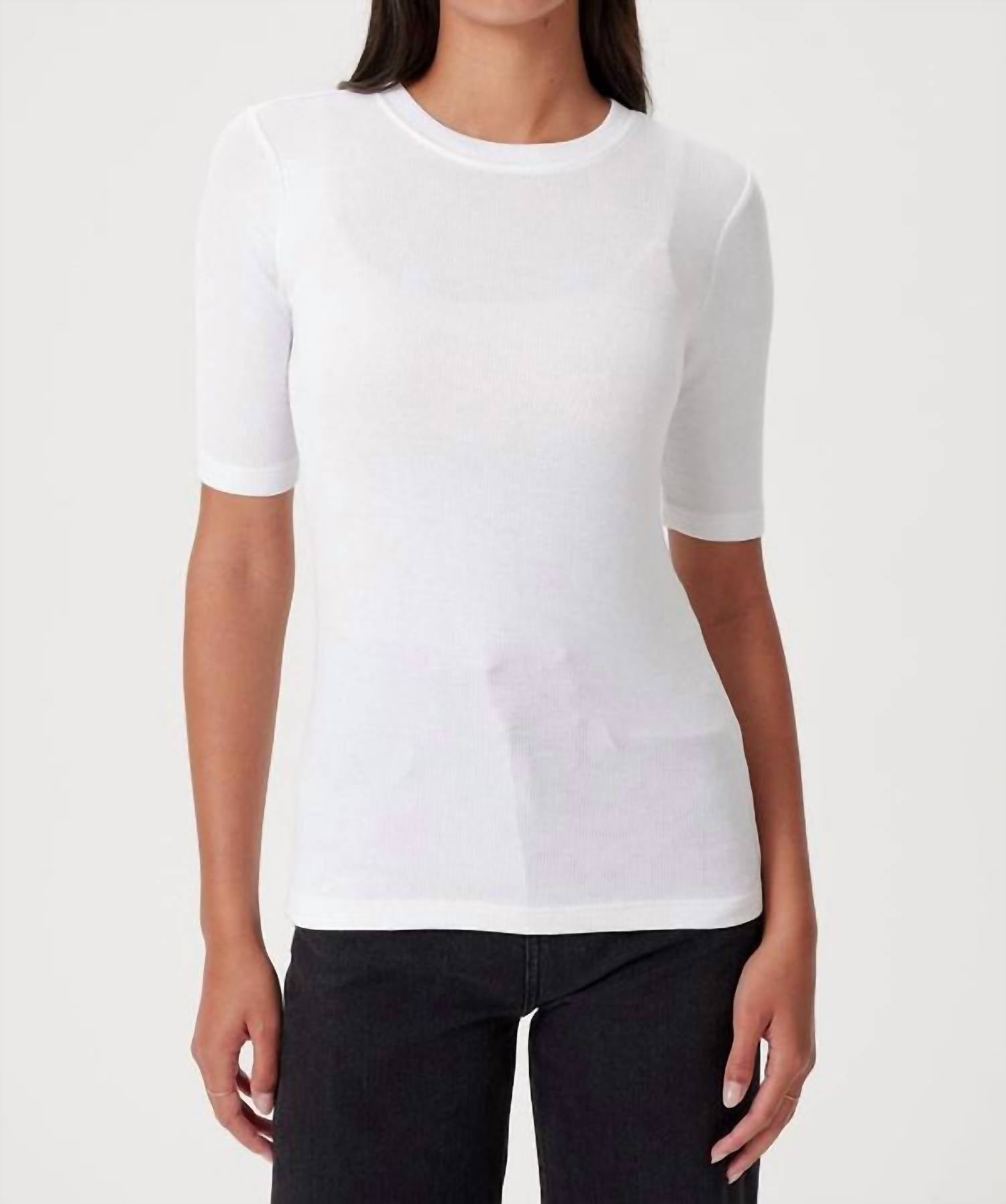 Goldie - Ribbed Elbow Sleeve Top