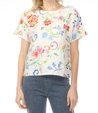 Charlie B - Floral Printed Dolman Sleeve Top