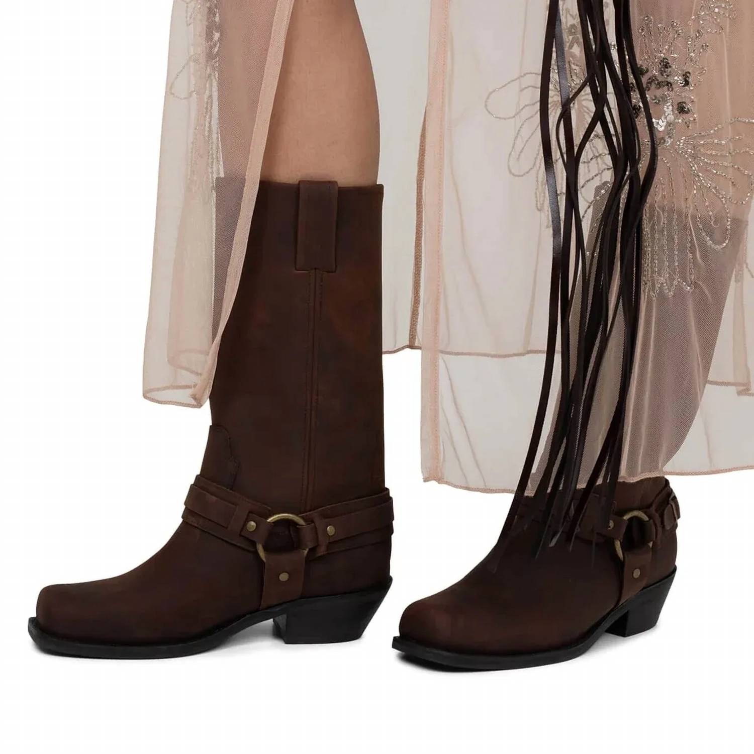 Jeffrey Campbell Women's Waylon Boot in brown crazy horse - women's shoe - view 6