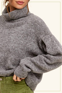 Cozy Co. - Relaxed Fit Turtleneck Sweater