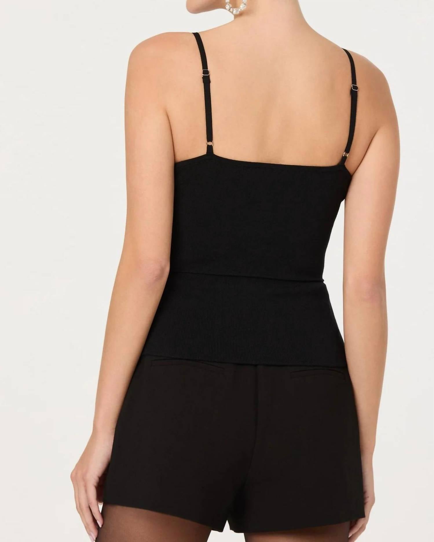 Astr - Addie Pearl Rhinestone Sweater Tank Top