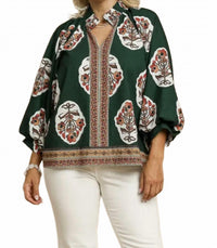 Umgee - Forest Floral Tunic Top