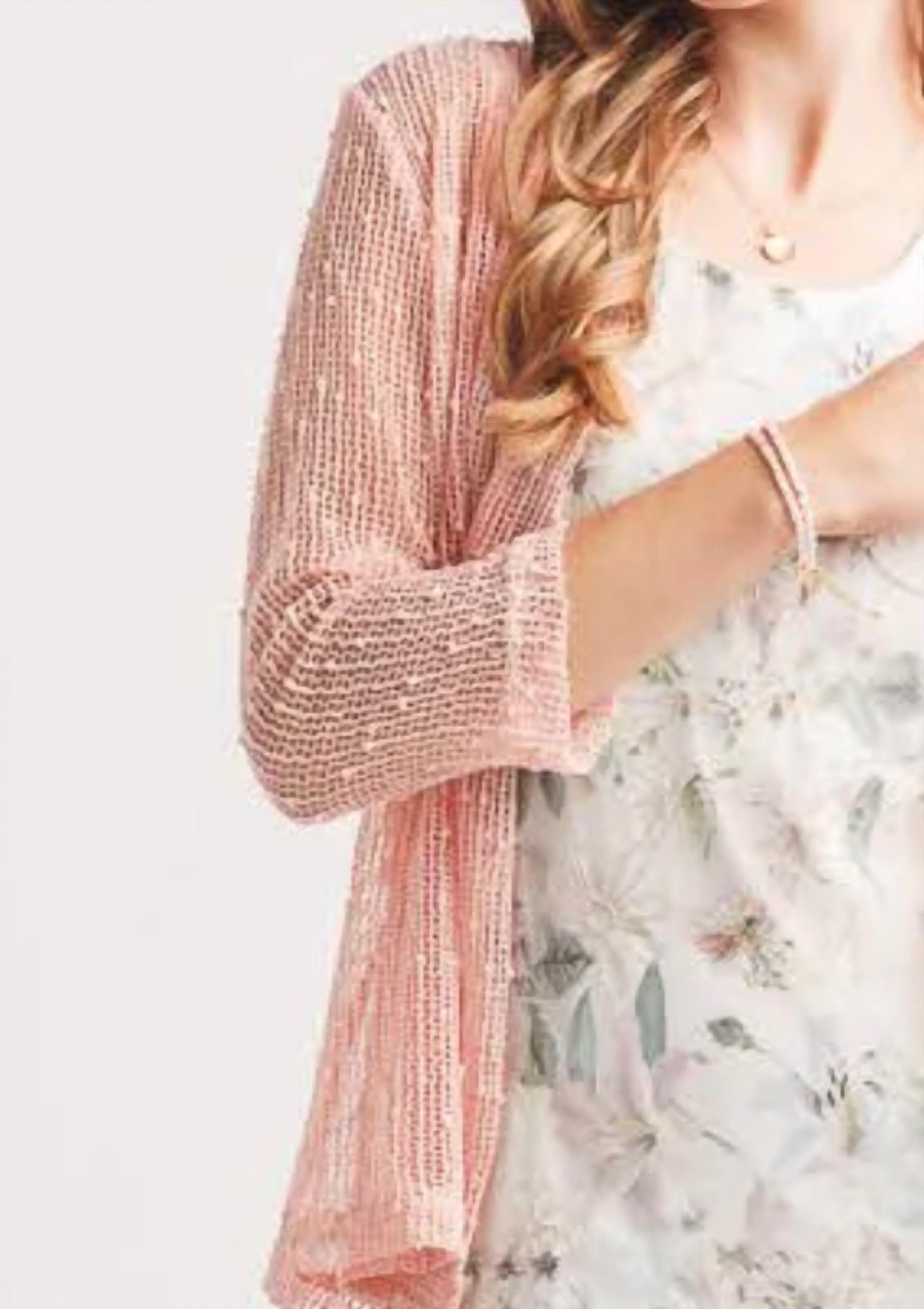 Papillon - Open Mesh Cover Up With Sequin Details