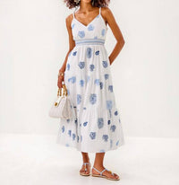 Lilly Pulitzer - ZANNA EMBROIDERED COTTON MIDI DRESS
