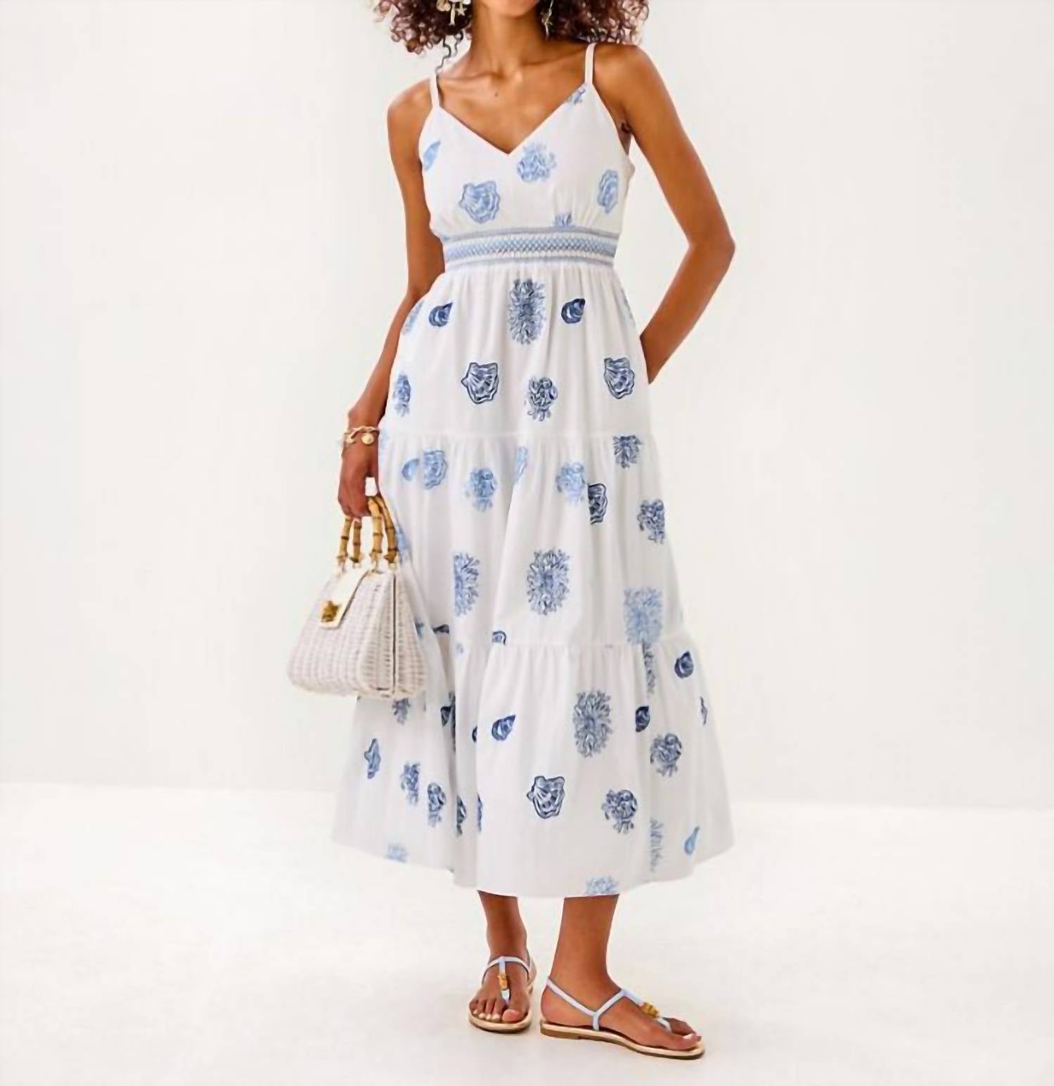 Lilly Pulitzer - ZANNA EMBROIDERED COTTON MIDI DRESS