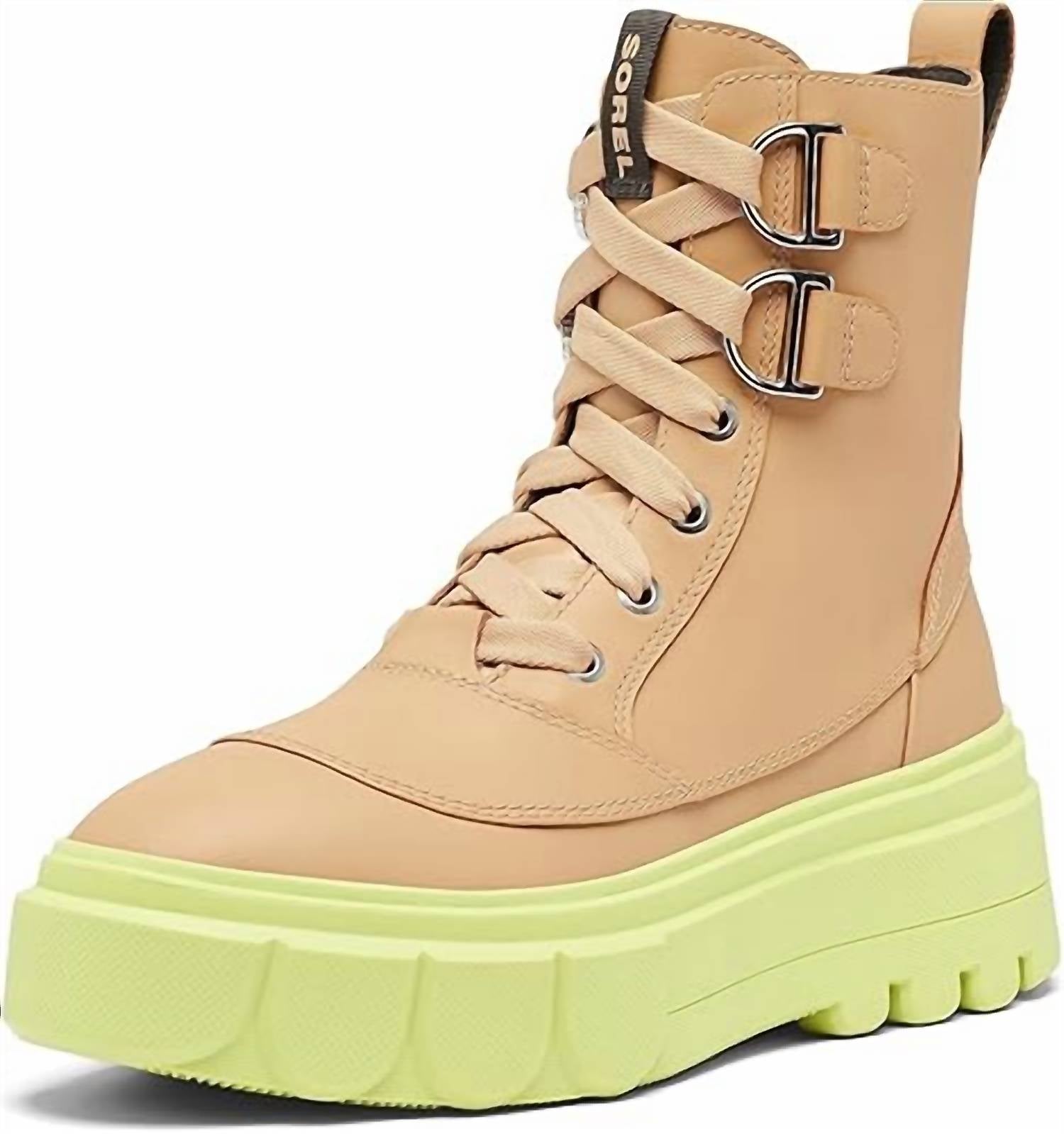 SOREL Women's Caribou x lace wp Boot in canoe tippet - women's shoe