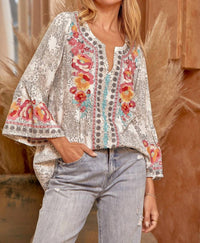 Andree By Unit - South Beach Embroidered Leopard Top