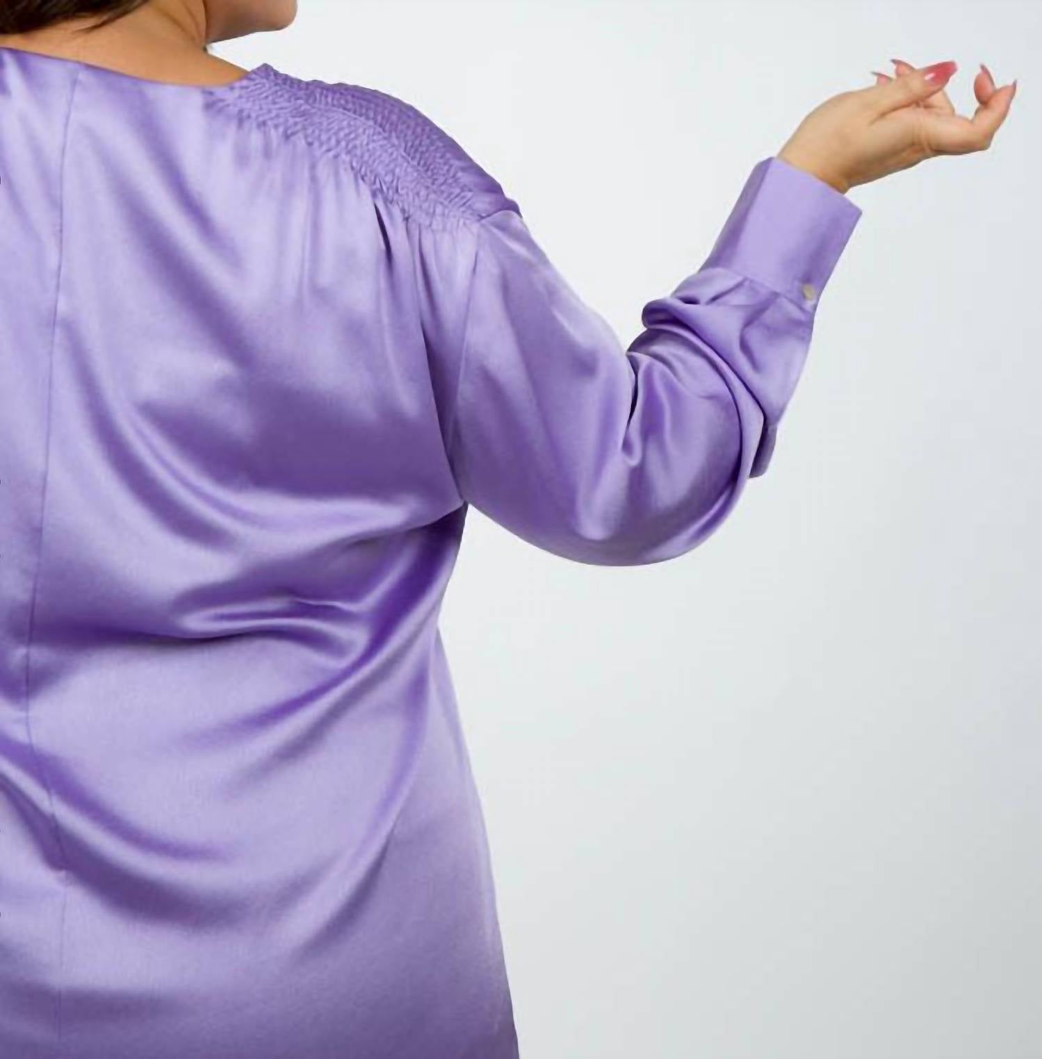 Vince - Smocked Long Sleeve Blouse - Plus