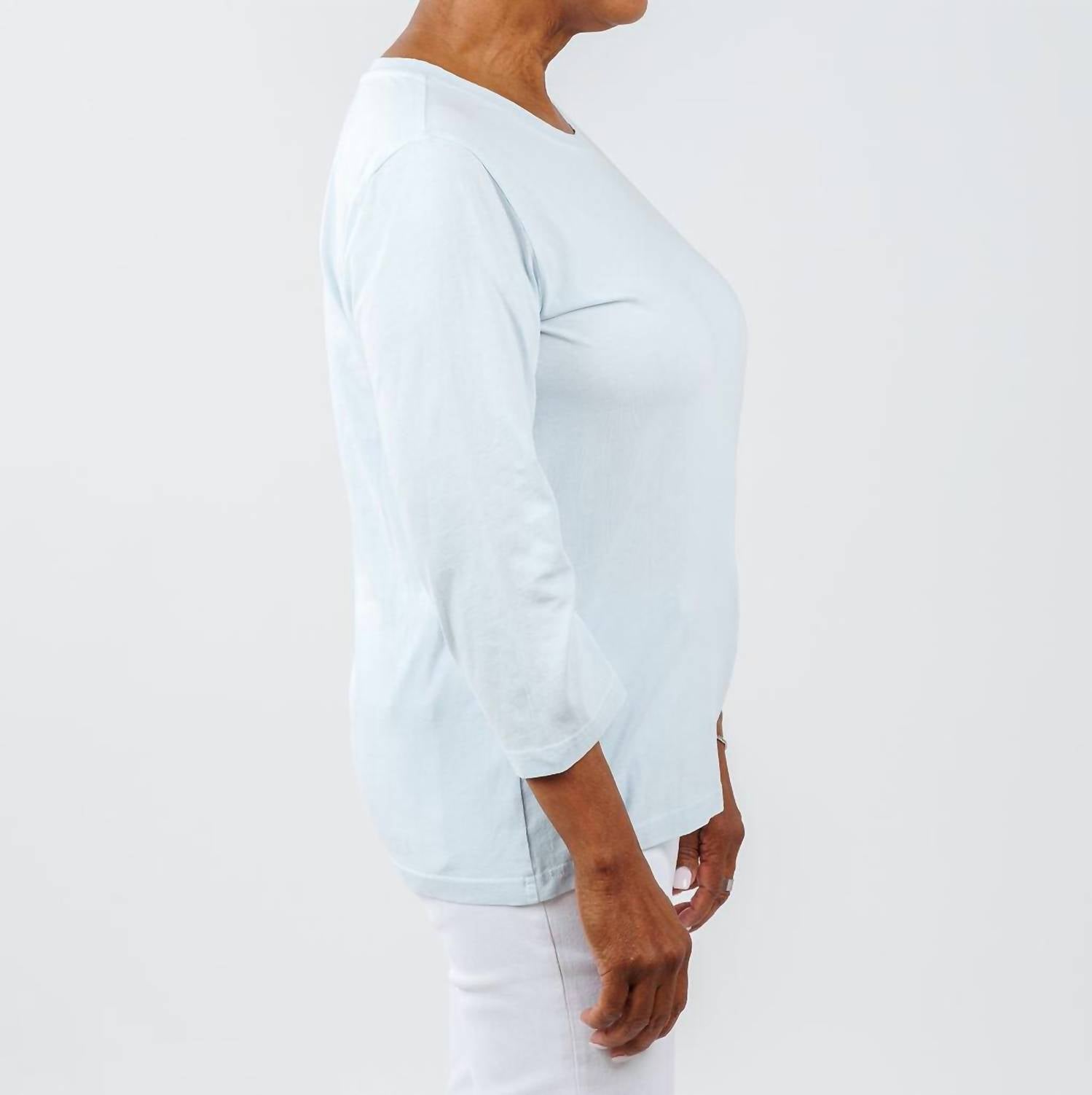 Pure Amici - 3/4 Sleeve Crewneck Tee