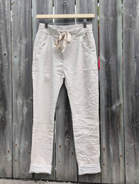 Made In Italy - Women's Italian Crinkle Joggers